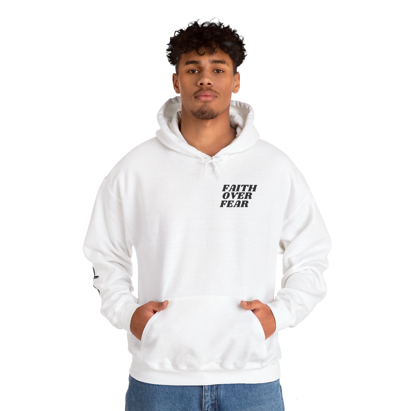 Faith Over Fear Unisex Heavy Blend™ Hoodie - Inspirational Motivational Sweatshirt