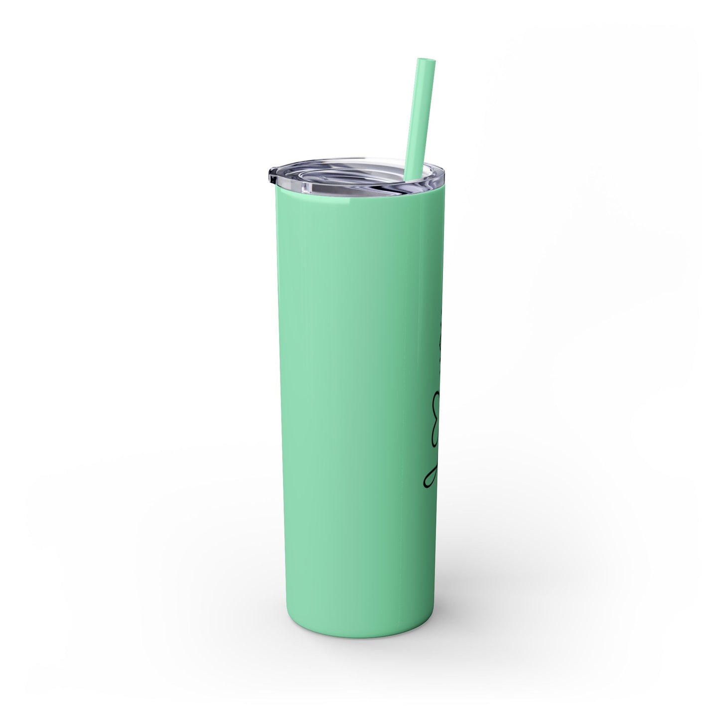 Love You Skinny Tumbler with Straw - 20oz Insulated Travel Mug