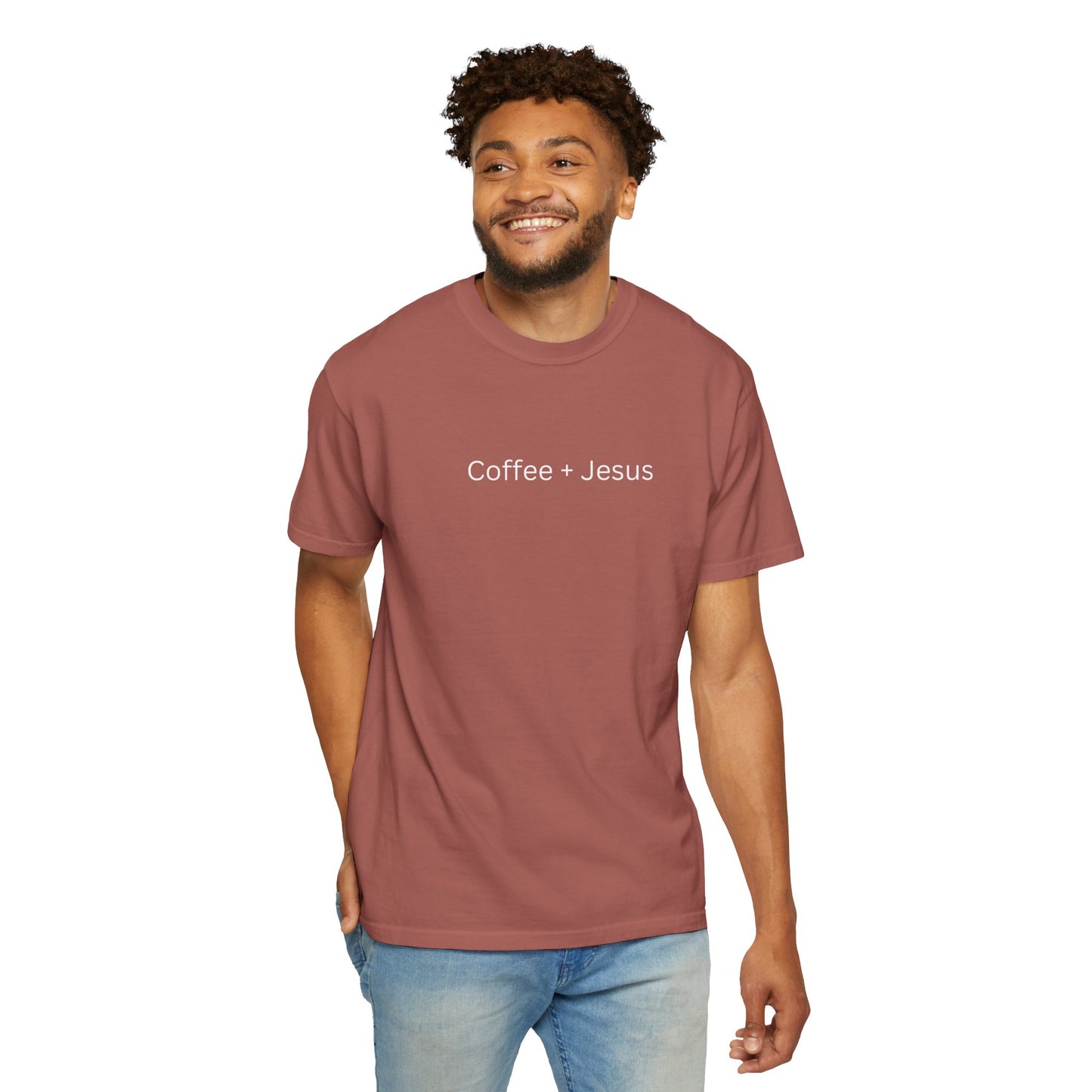 Coffee + Jesus Unisex Garment-Dyed T-Shirt