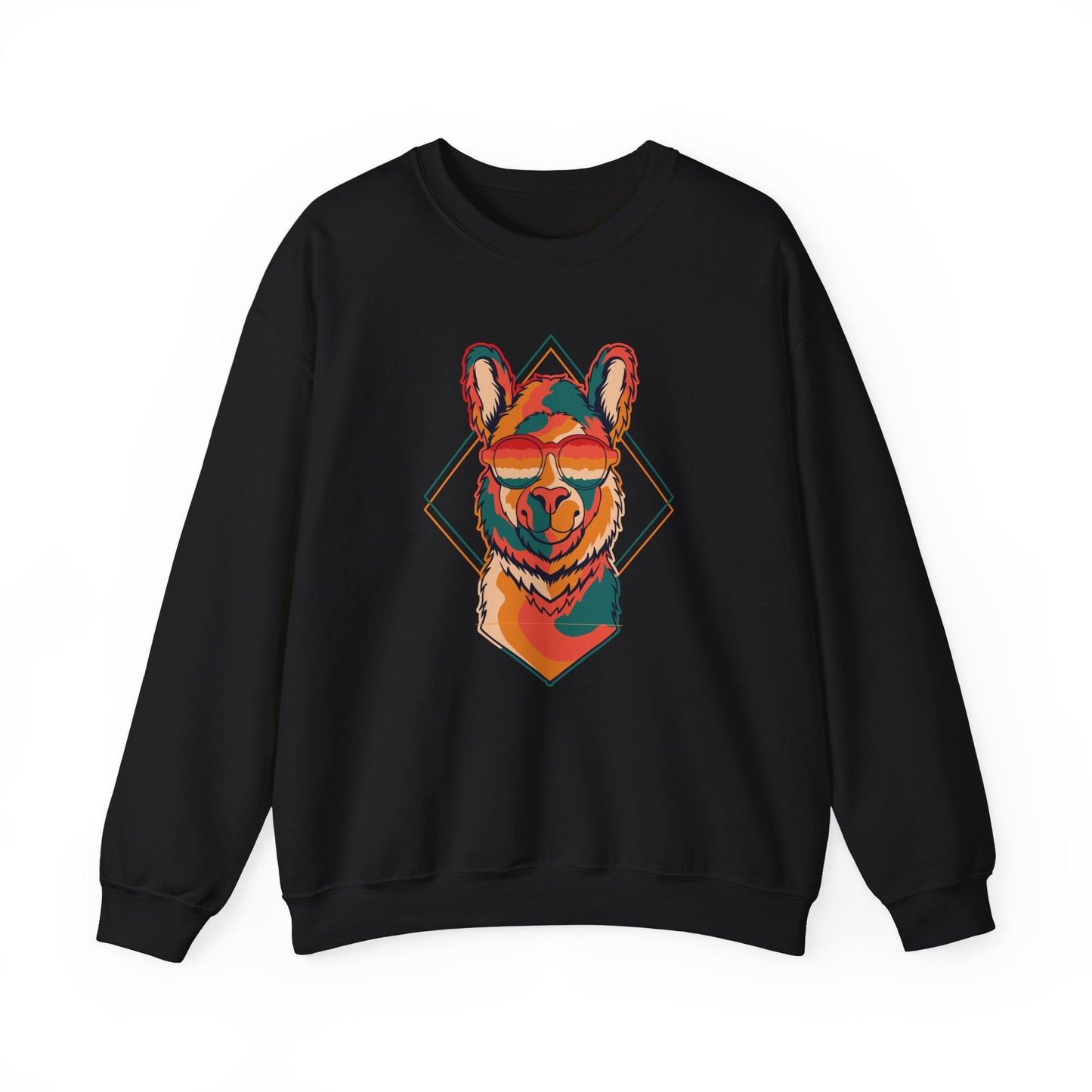 Chic Llama Graphic Crewneck Sweatshirt for Animal Lovers