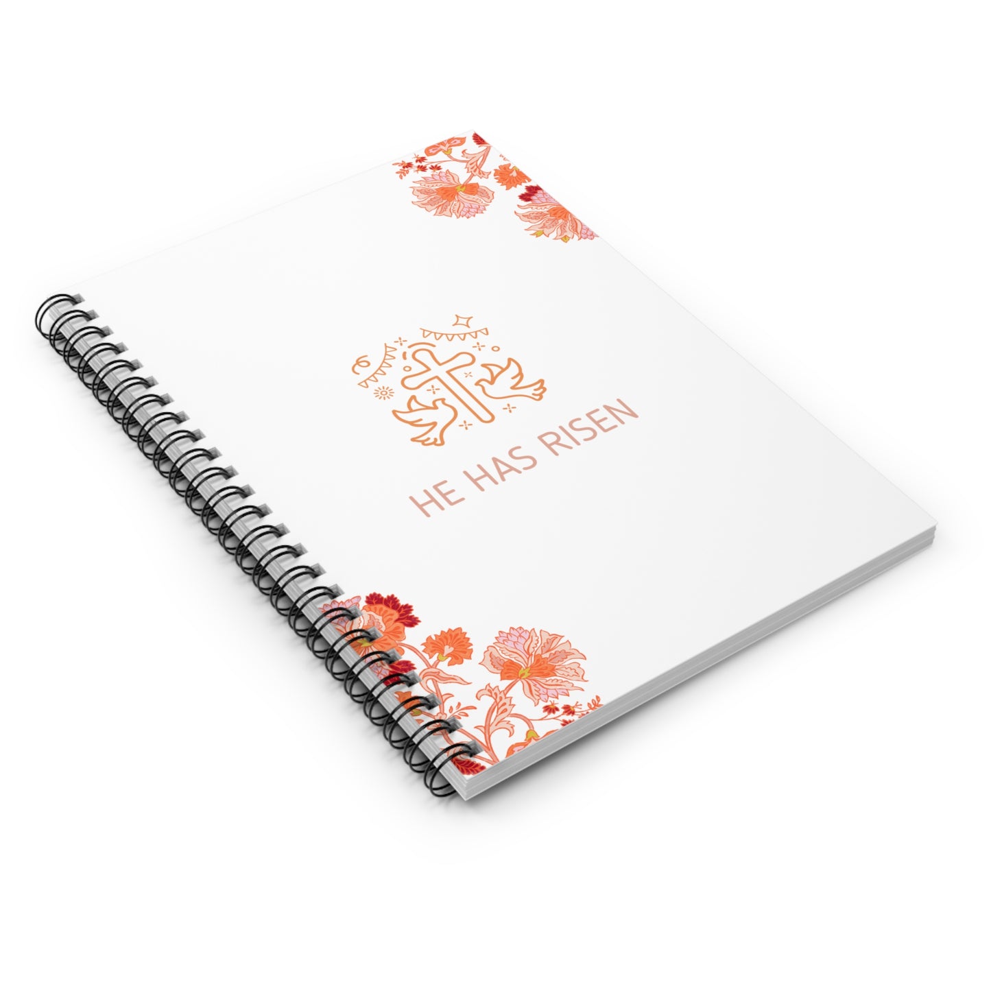 Inspirational Spiral Notebook - He Has Risen Design