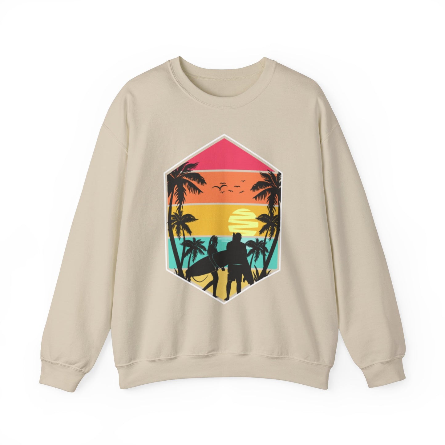 Surfing Hang Loose - Unisex Heavy Blend™ Crewneck Sweatshirt