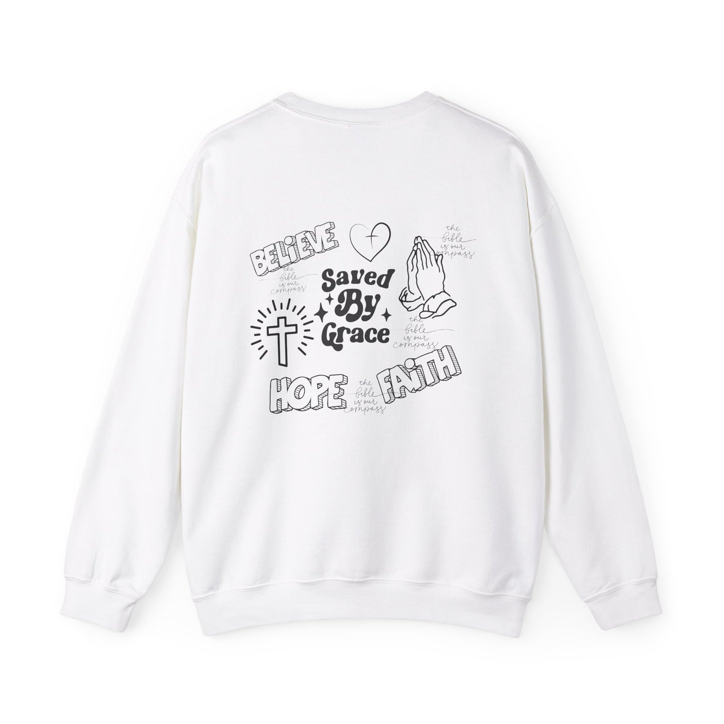 Faith & Hope Graphic Crewneck Sweatshirt | Unisex Heavy Blend | Inspirational Design
