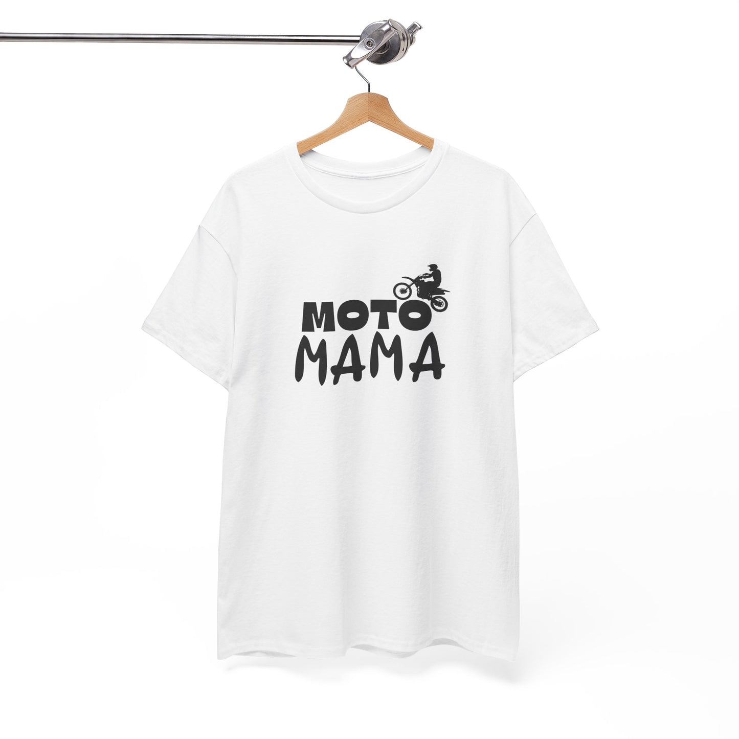 Moto Mama Unisex Heavy Cotton Tee - Perfect Gift for Motorcycle Moms