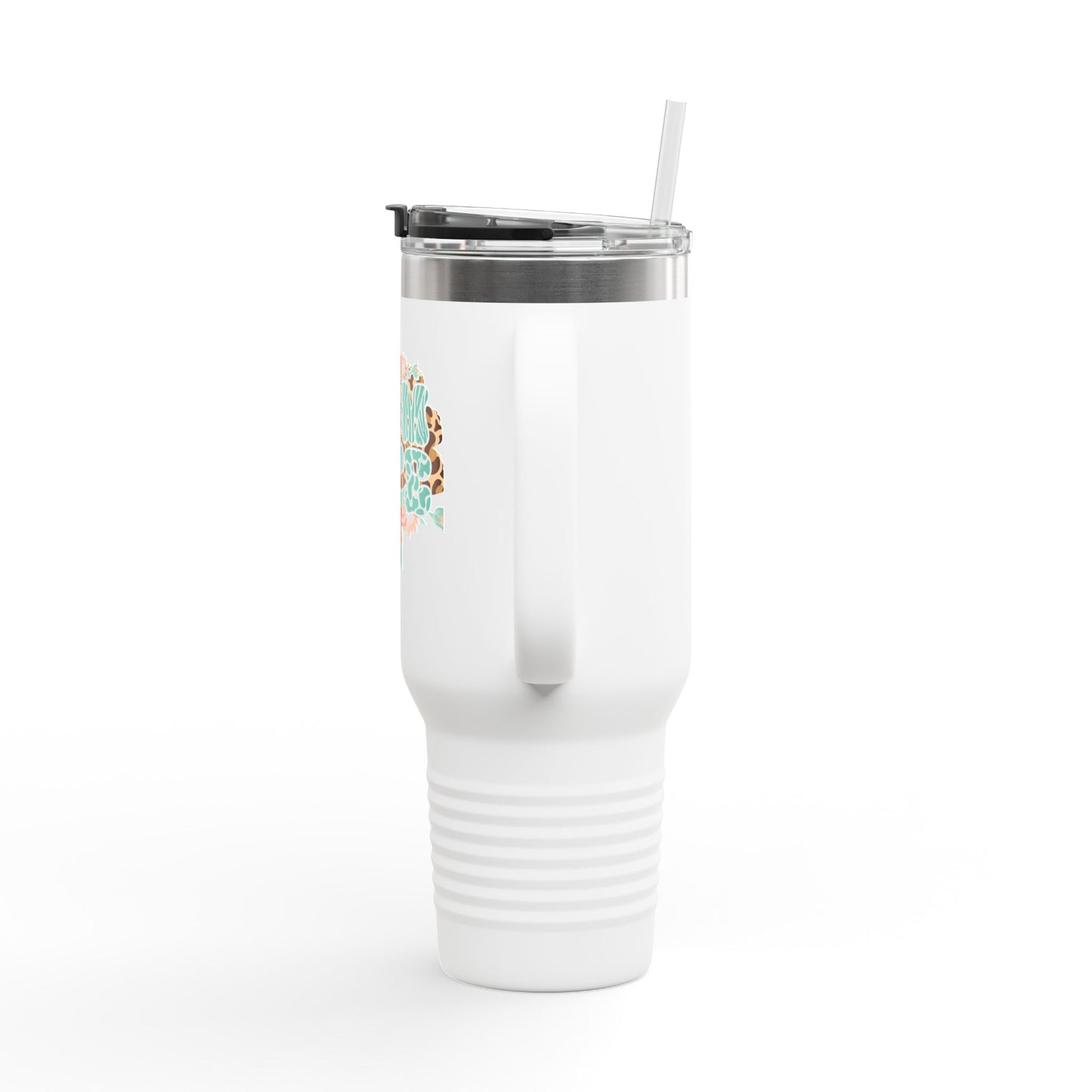 Floral Insulated Blessed MomTravel Mug - 40oz with Fun Travel Graphics