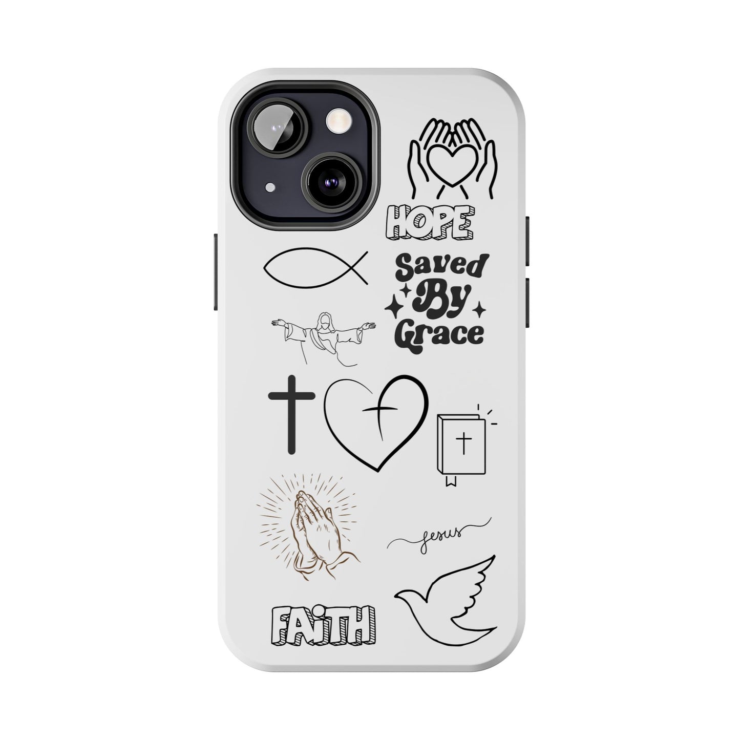 Inspirational Tough Phone Case - Faith, Hope & Grace Design