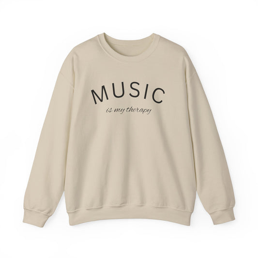 Music is My Therapy Unisex Heavy Blend™ Crewneck Sweatshirt - Cozy and Stylish Gift for Musicians