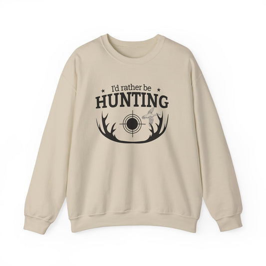 I'd Rather Be Hunting Unisex Crewneck Sweatshirt | Cozy Outdoor Apparel