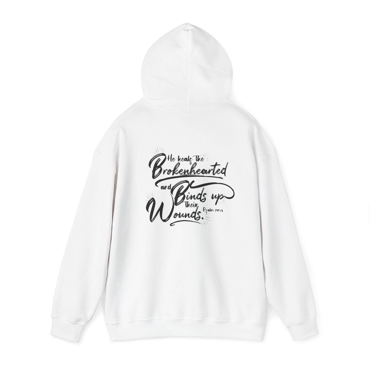 Faith & Comfort Unisex Hooded Sweatshirt - Healing Heart Design