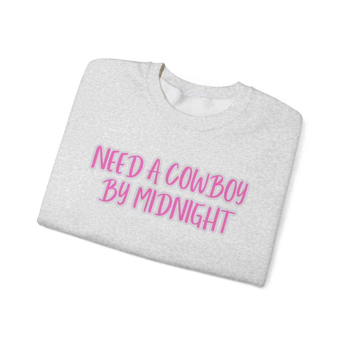 New Years Need a Cowboy by Midnight Crewneck Sweatshirt - Unisex Heavy Blend