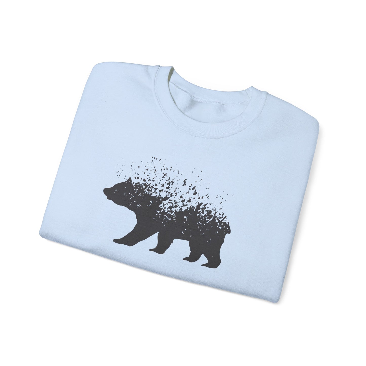 Nature-Inspired Bear Graphic Crewneck Sweatshirt for Adventurers