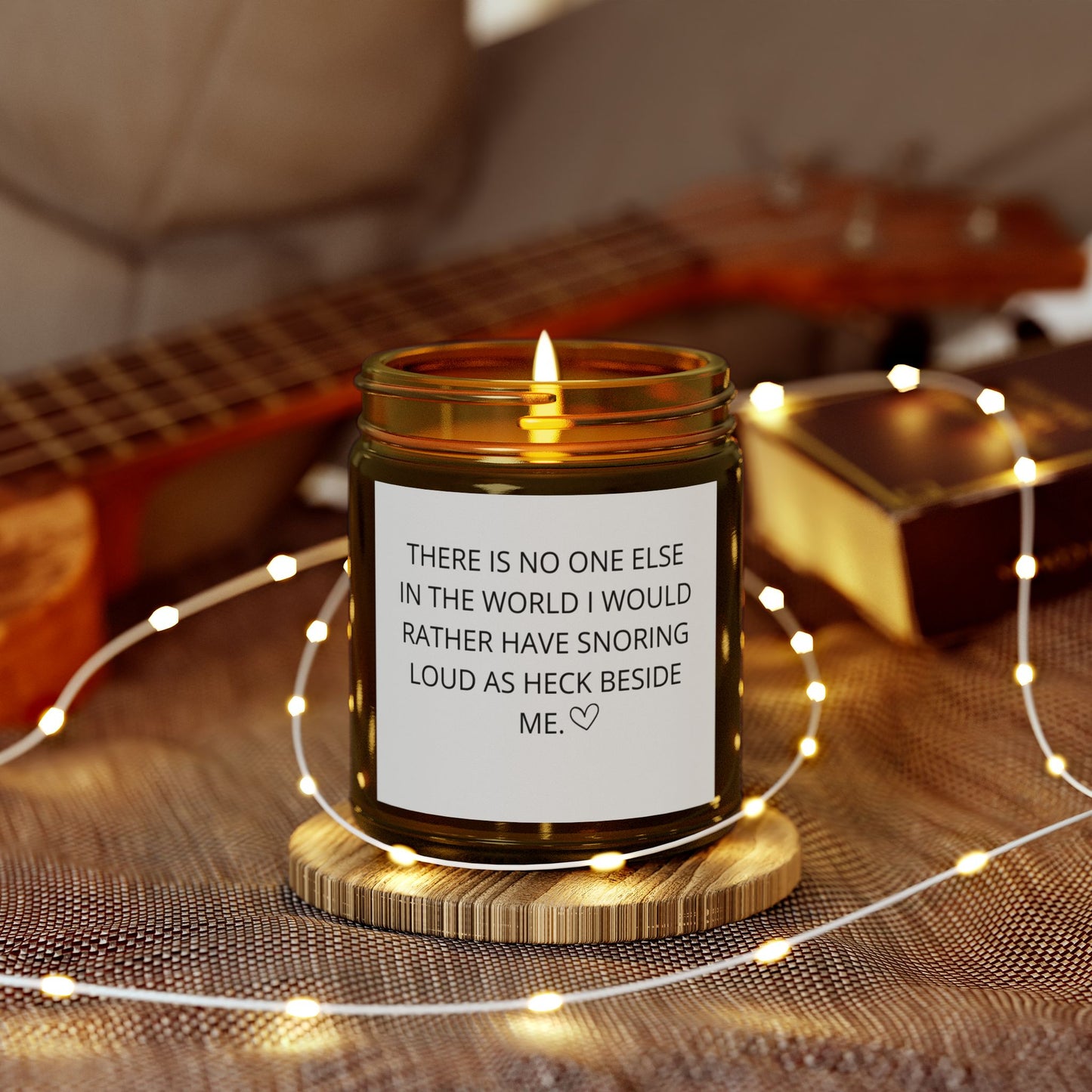 Coconut Apricot Scented Candle - "No One Else Would Rather Have Snoring Beside Me"