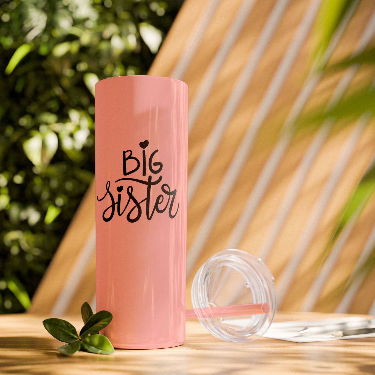 Big Sister Skinny Tumbler with Straw | 20oz Insulated Drinkware | Perfect Gift for Sisters