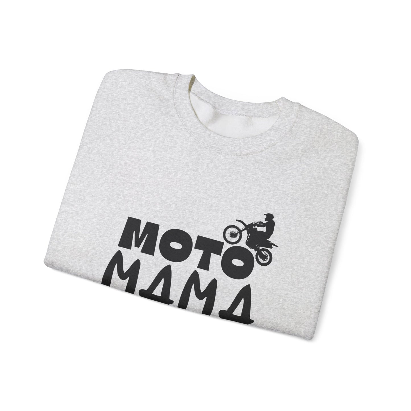 Moto Mama Unisex Heavy Blend™ Crewneck Sweatshirt - Perfect for Bikers & Moms