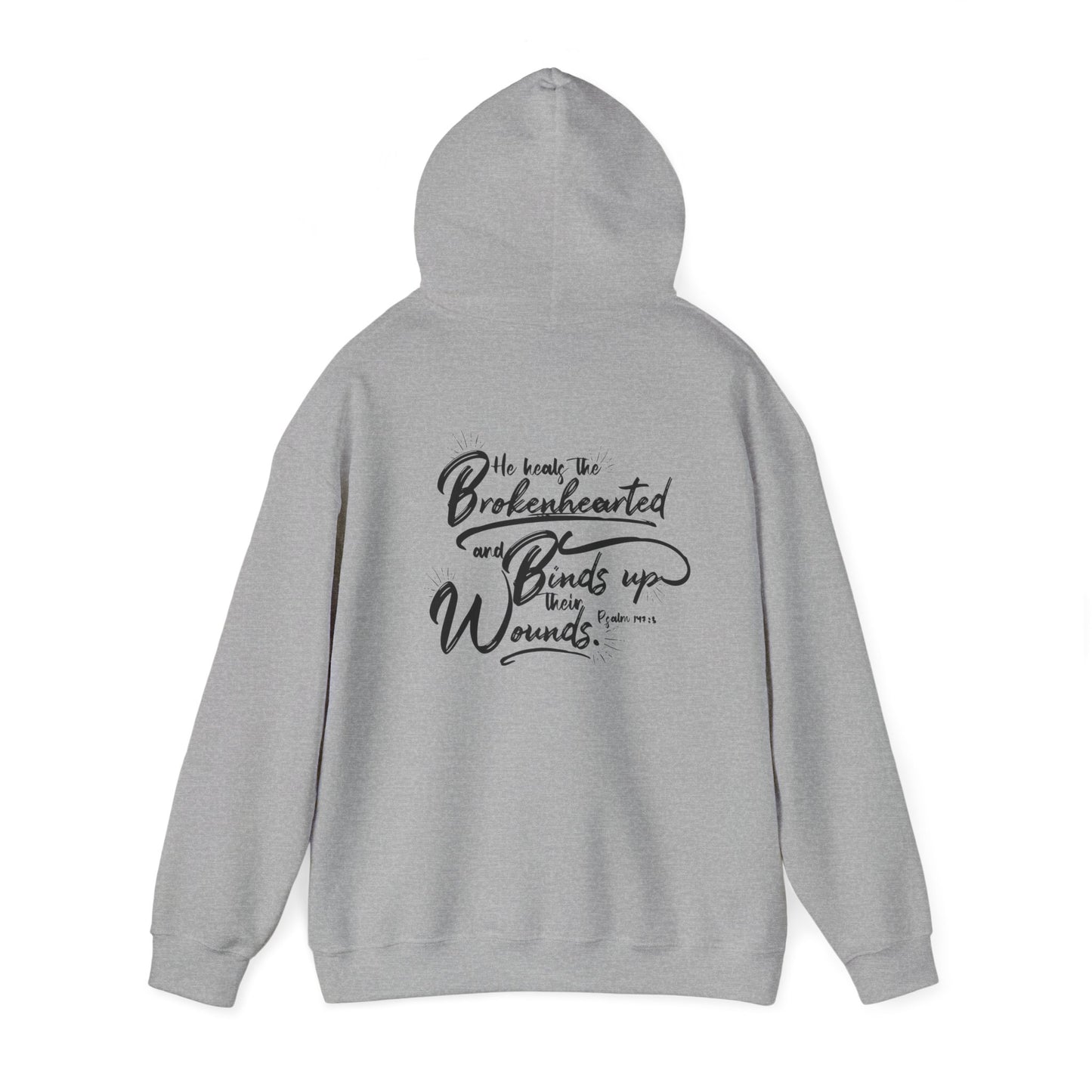 Faith & Comfort Unisex Hooded Sweatshirt - Healing Heart Design