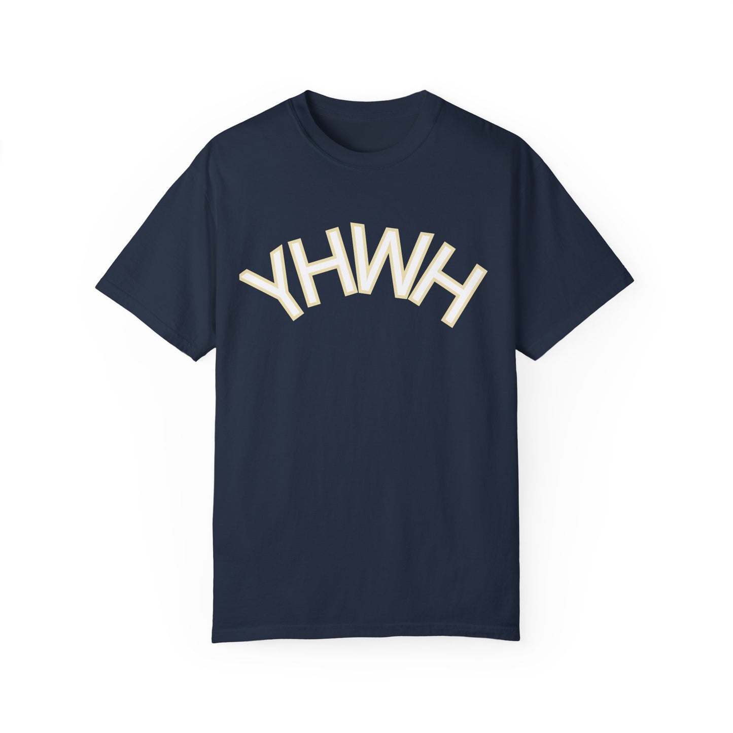 Unisex Garment-Dyed T-Shirt with YHWH Design - Casual Spiritual Fashion