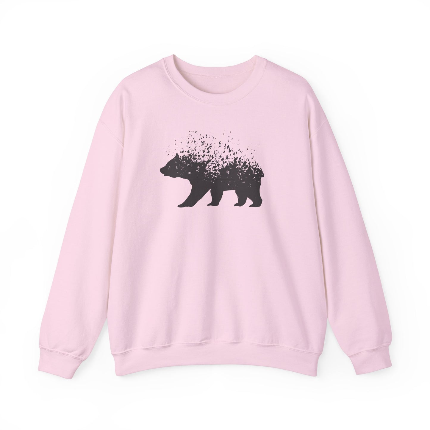 Nature-Inspired Bear Graphic Crewneck Sweatshirt for Adventurers