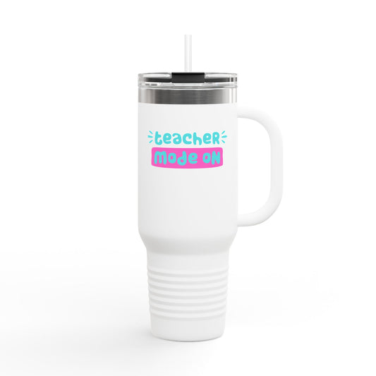 Teacher Mode Insulated Travel Mug - 40oz, Perfect for On-the-Go Coffee Lovers