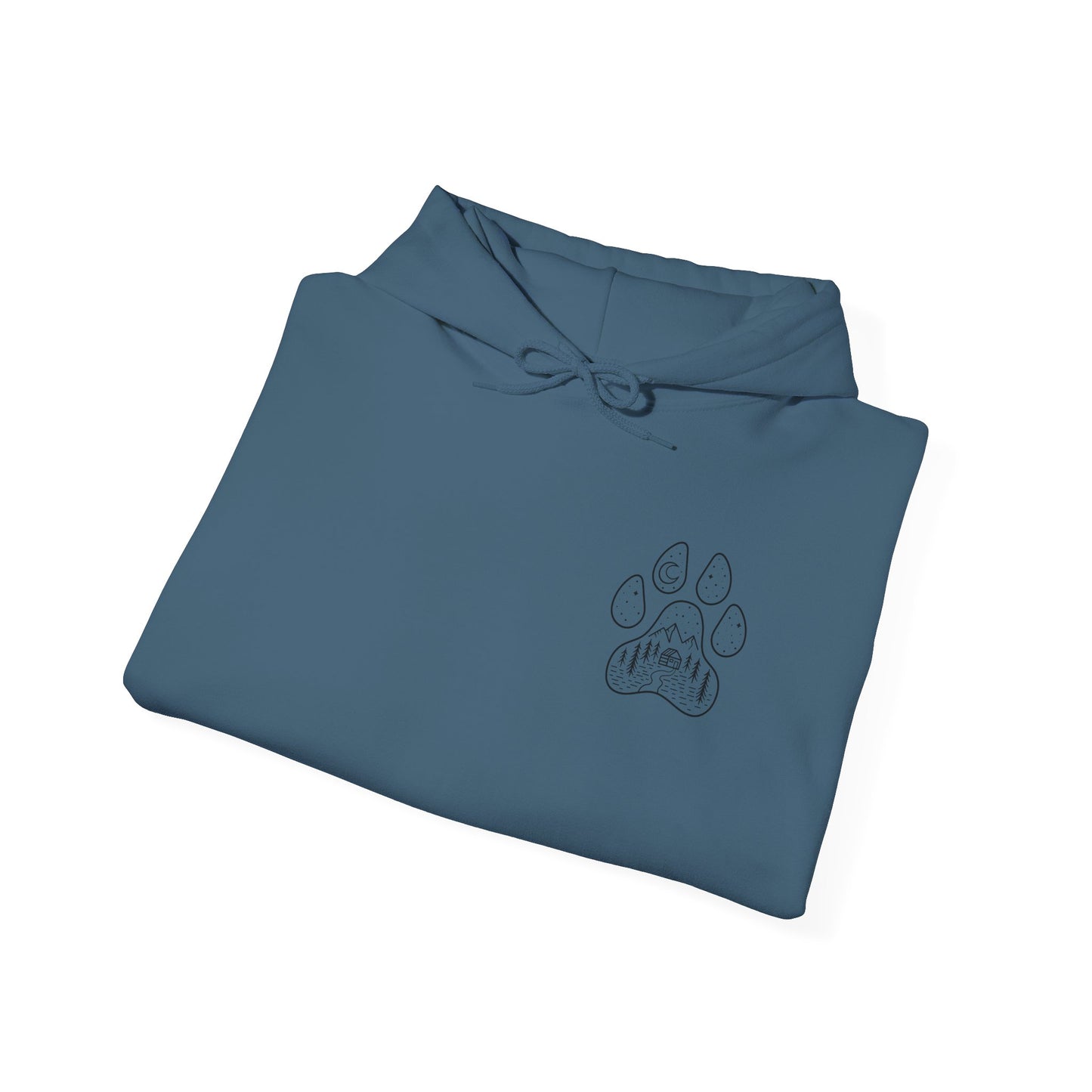 Paw Print Unisex Heavy Blend™ Hooded Sweatshirt - Cozy Animal Lover Gift