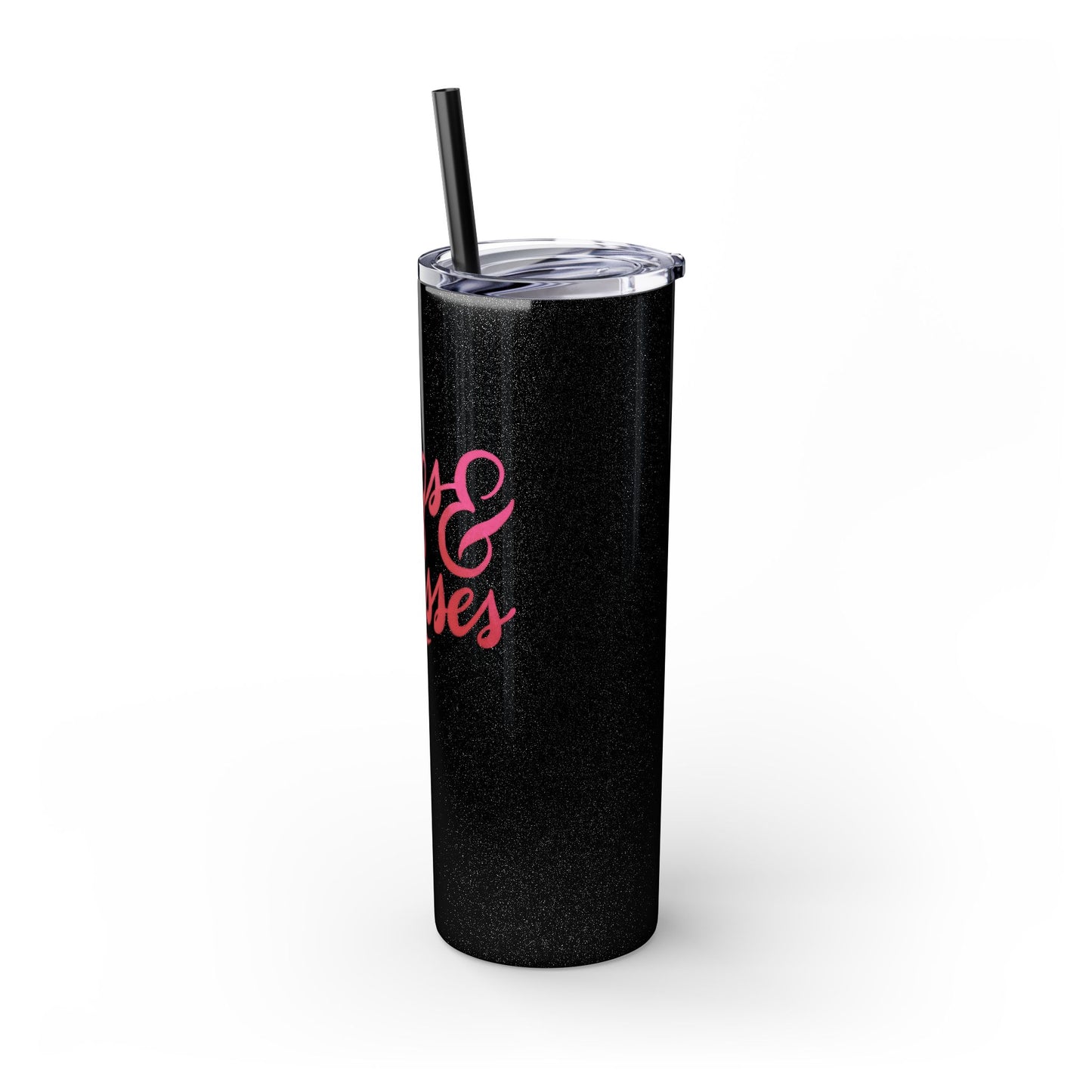 Hugs & Kisses Skinny Tumbler with Straw - 20oz Love Drinkware