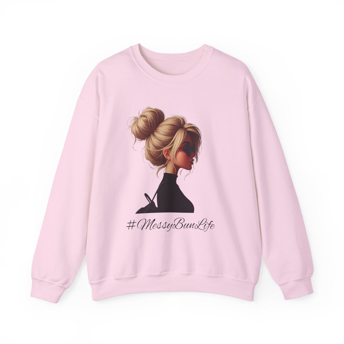 #MessyBunsLife Blonde Unisex Heavy Blend™ Crewneck Sweatshirt - Stylish & Comfortable Casual Wear