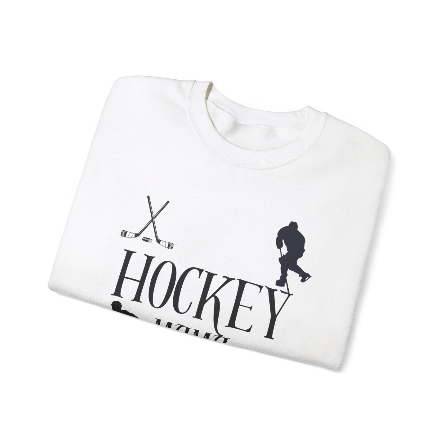 Hockey MAMA black ink - Unisex Heavy Blend™ Crewneck Sweatshirt