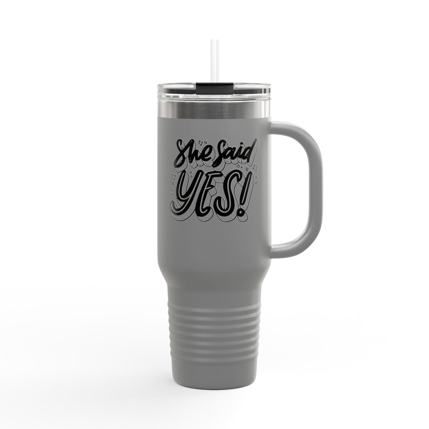 She Said Yes Insulated Travel Mug | 40oz Wedding Gift for Brides