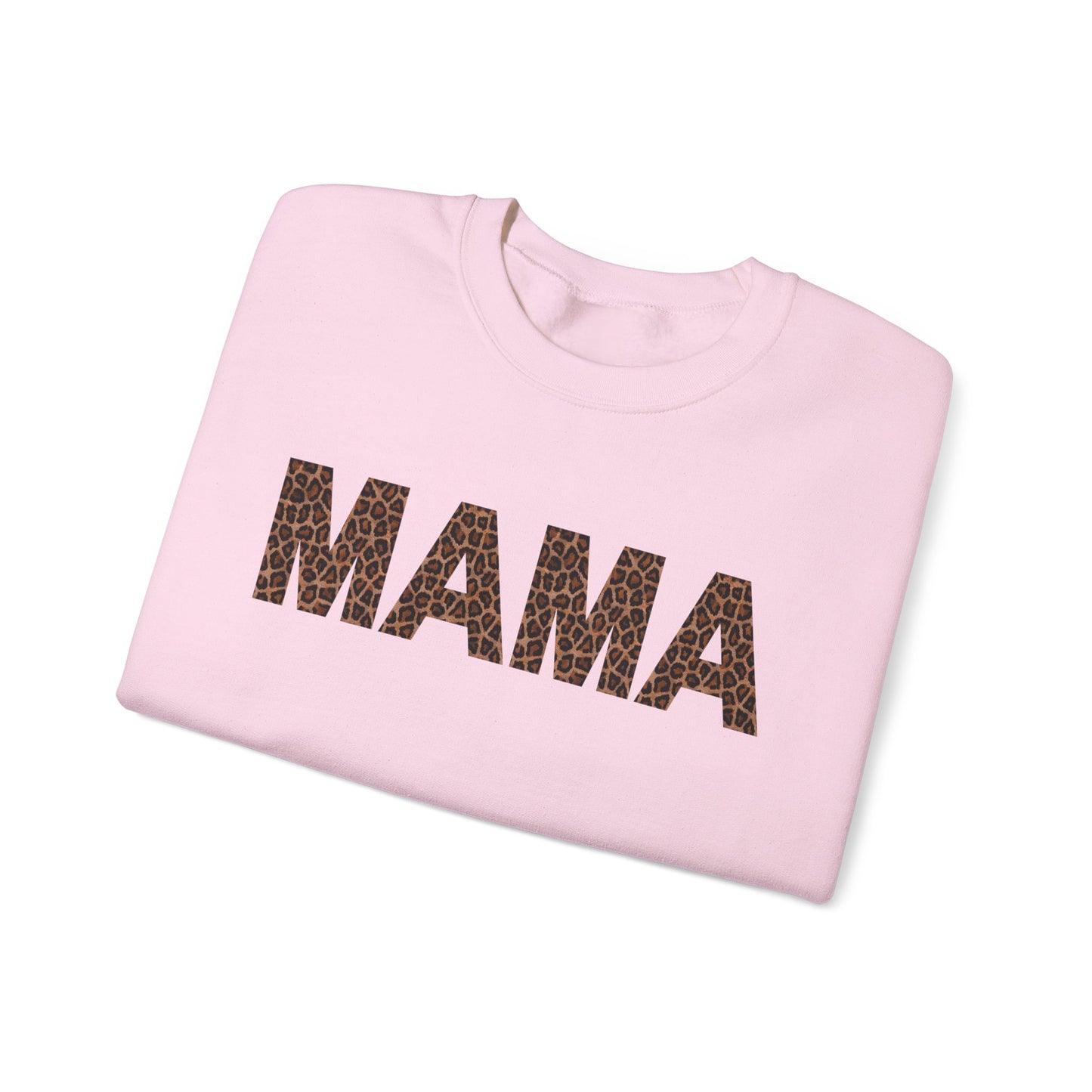 Leopard Print Mama Crewneck Sweatshirt - Cozy Unisex Style for Moms