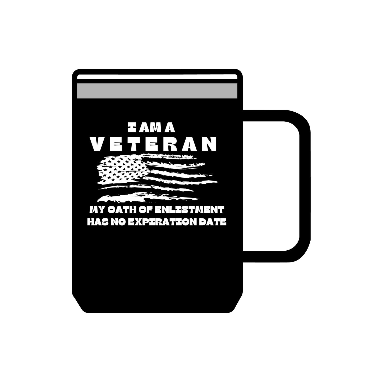 Veteran's Pride Coffee Mug Tumbler - 15oz Red | Oath of Enlistment Design