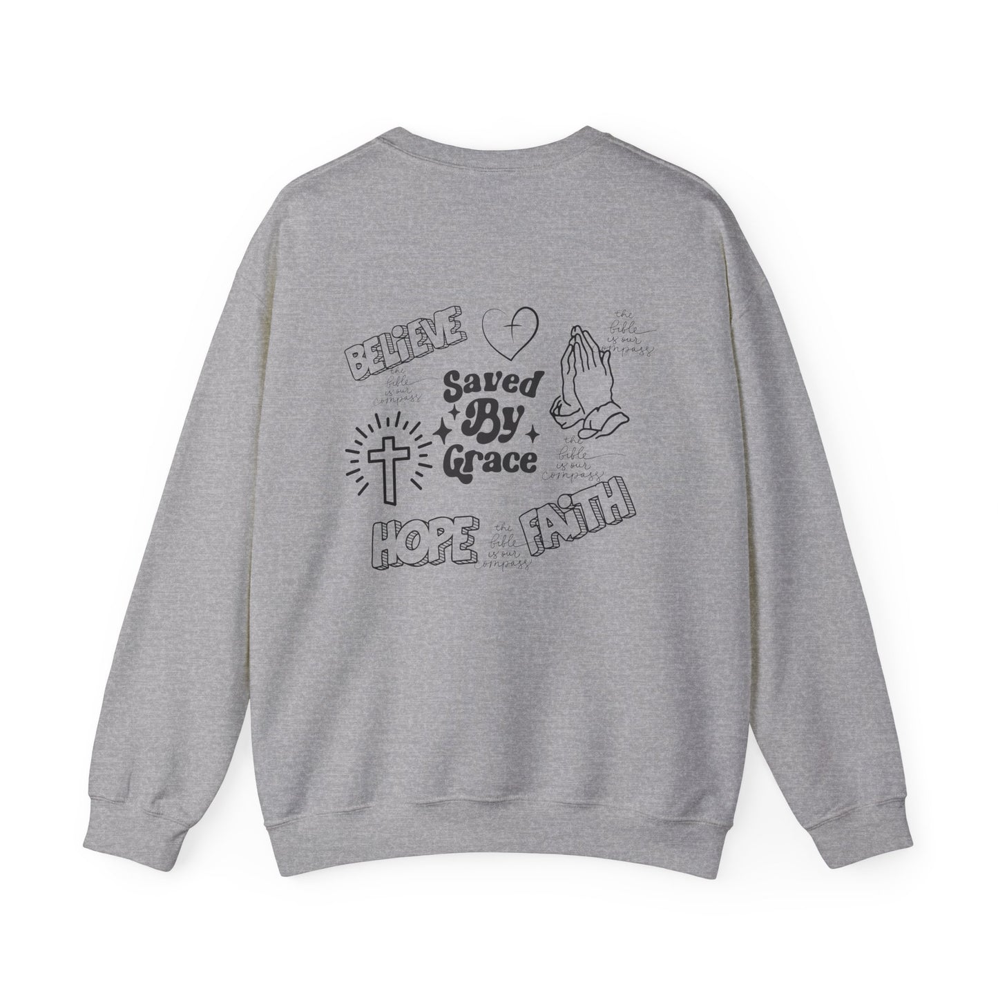 Faith & Hope Graphic Crewneck Sweatshirt | Unisex Heavy Blend | Inspirational Design