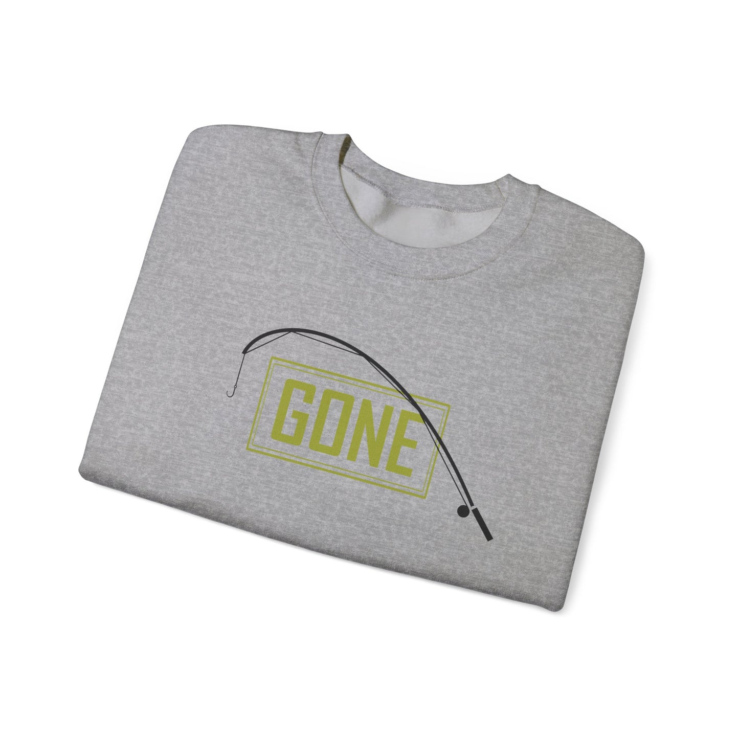 Gone fishing Green Unisex Crewneck Sweatshirt - Perfect for Outdoor Lovers