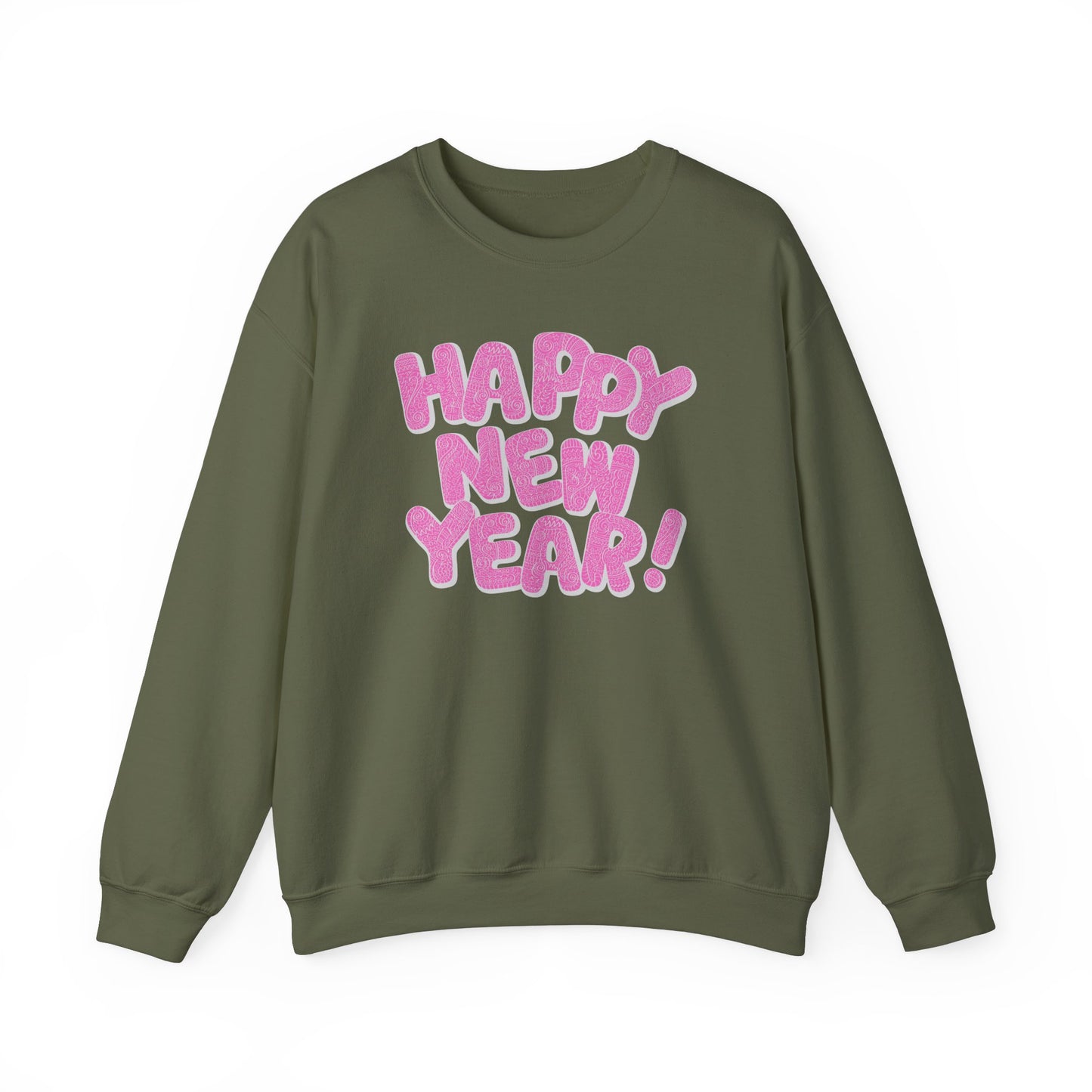 Happy New Year 2025 Pink Unisex Crewneck Sweatshirt