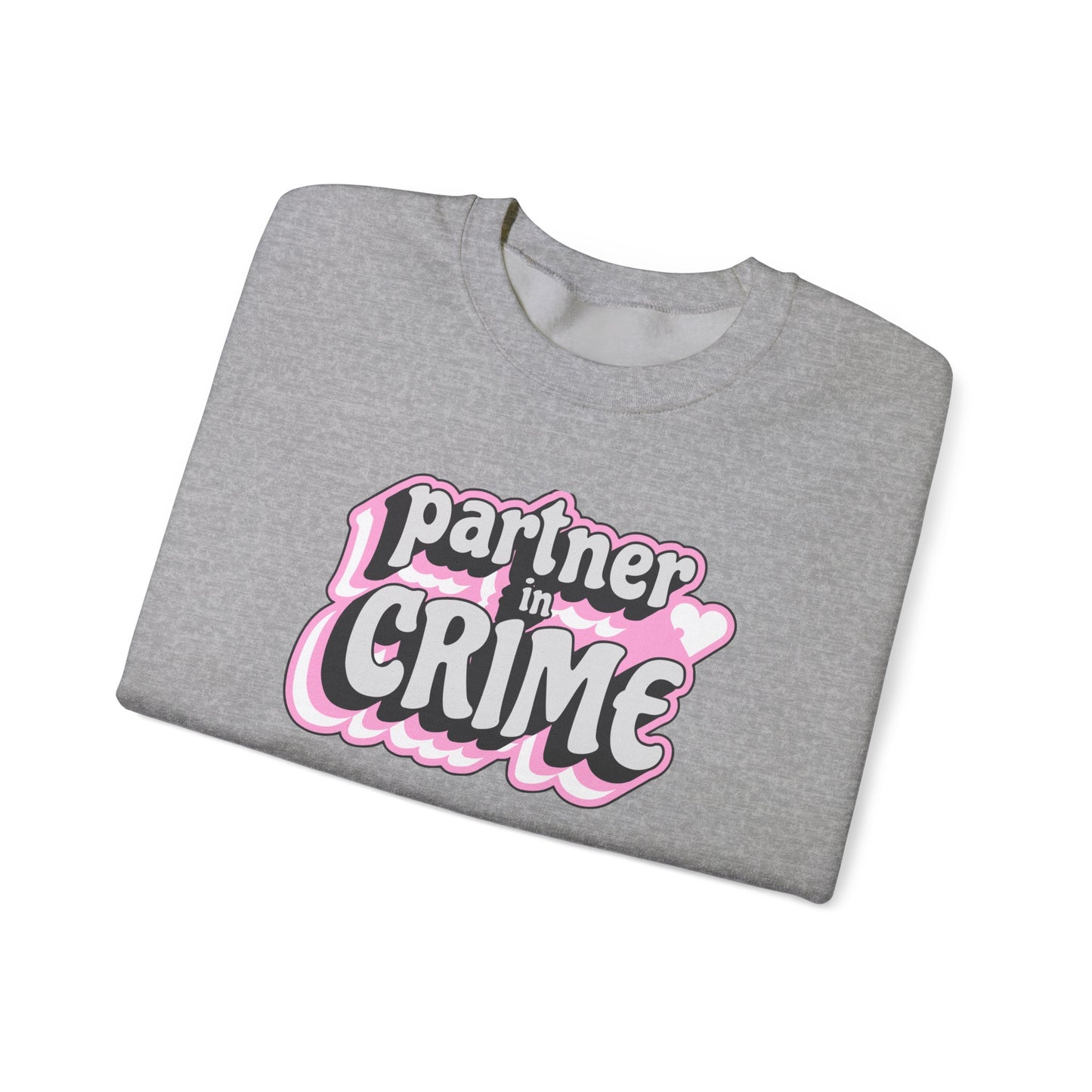 Partner in Crime Unisex Heavy Blend Crewneck Sweatshirt - Cozy Couples Apparel