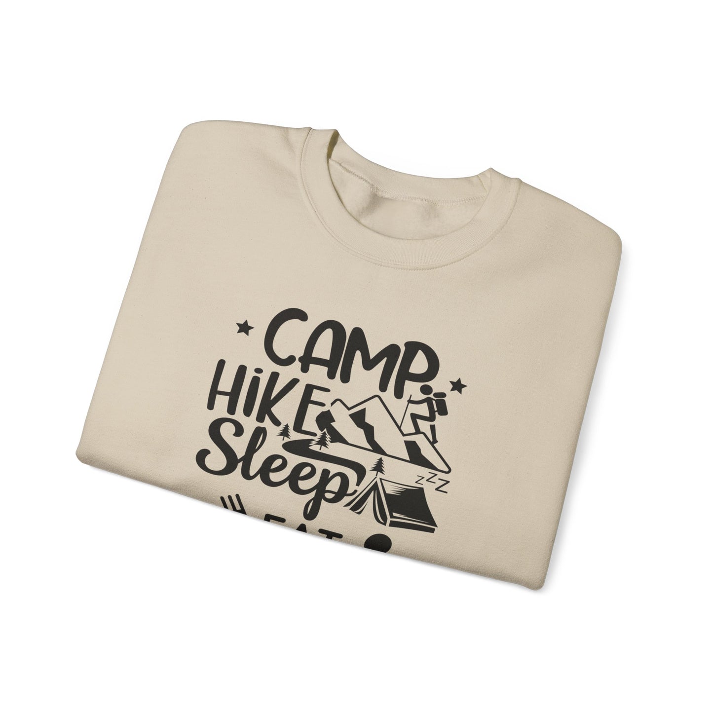 Adventure Camp Sweatshirt - "Camp Hike Sleep Eat Repeat"