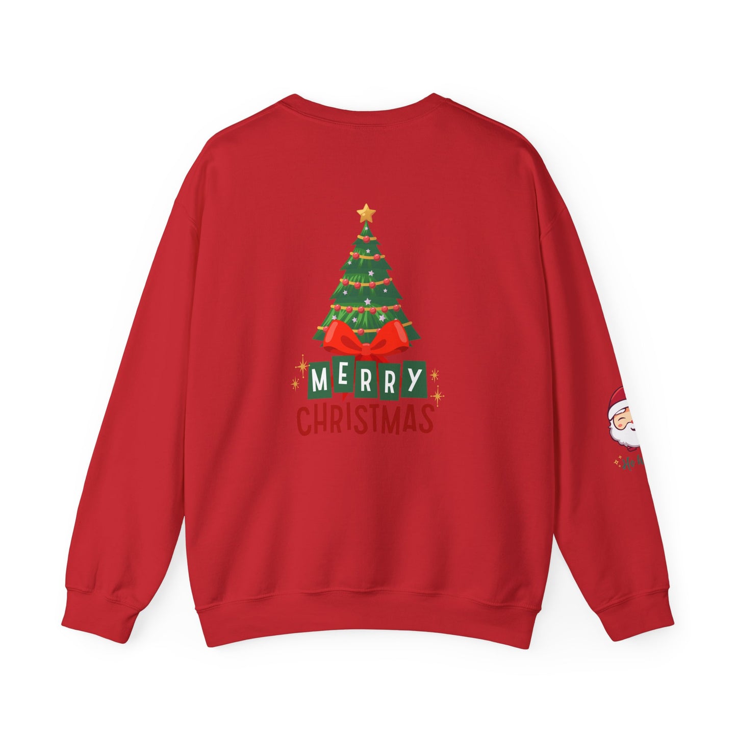 Merry Christmas Holly Jolly Crewneck Sweatshirt - Unisex Holiday Design