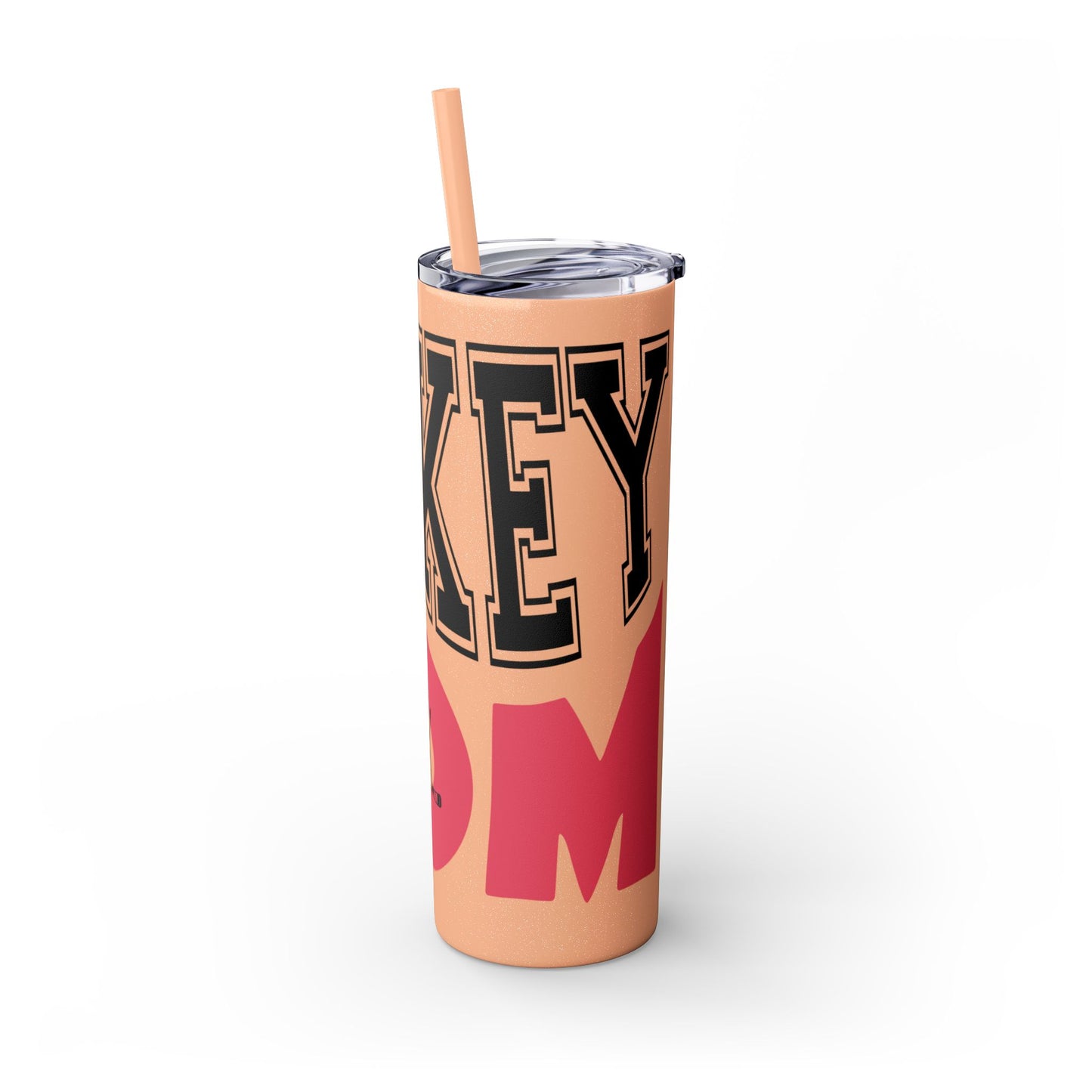 Personalized Hockey Mom Skinny Tumbler with Straw - 20oz, Perfect for Sports Fans