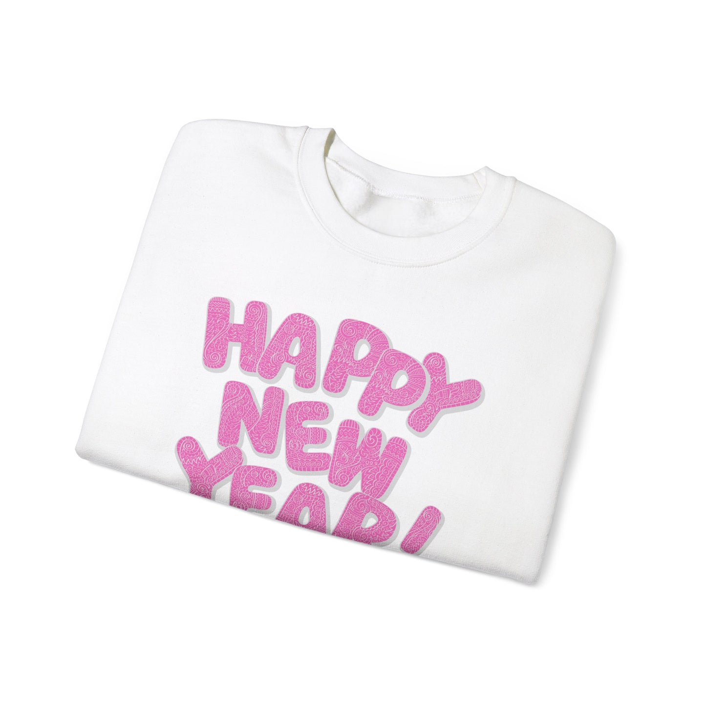 Happy New Year 2025 Pink Unisex Crewneck Sweatshirt