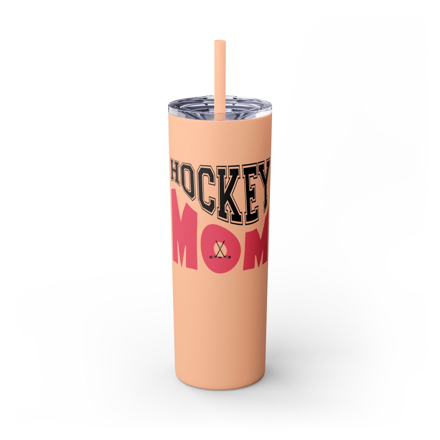 Hockey Mom 20oz Skinny Tumbler with Straw - Perfect Gift for Sports Enthusiasts