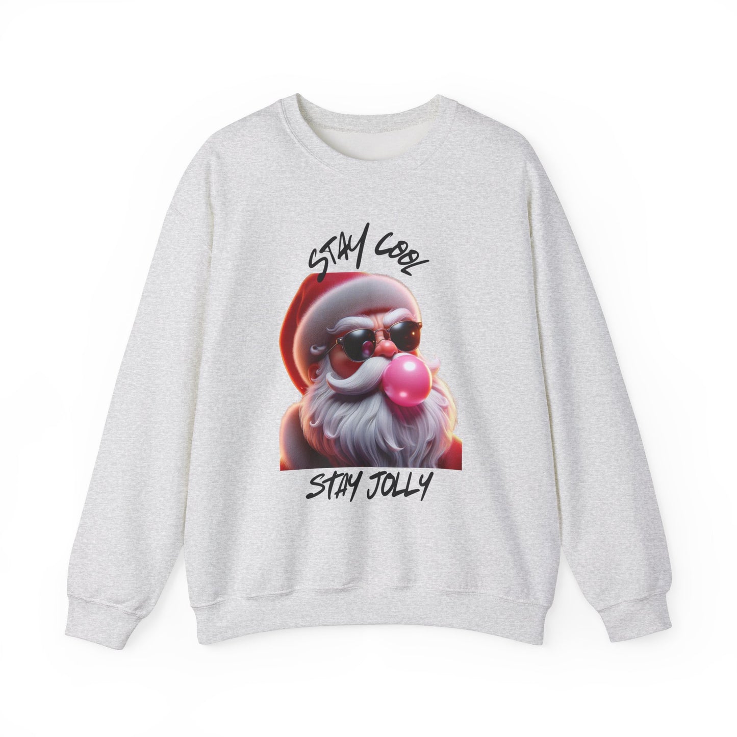 STAY COOL, STAY JOLLY, FUNNY BAD SANTA - Unisex Heavy Blend™ Crewneck Sweatshirt