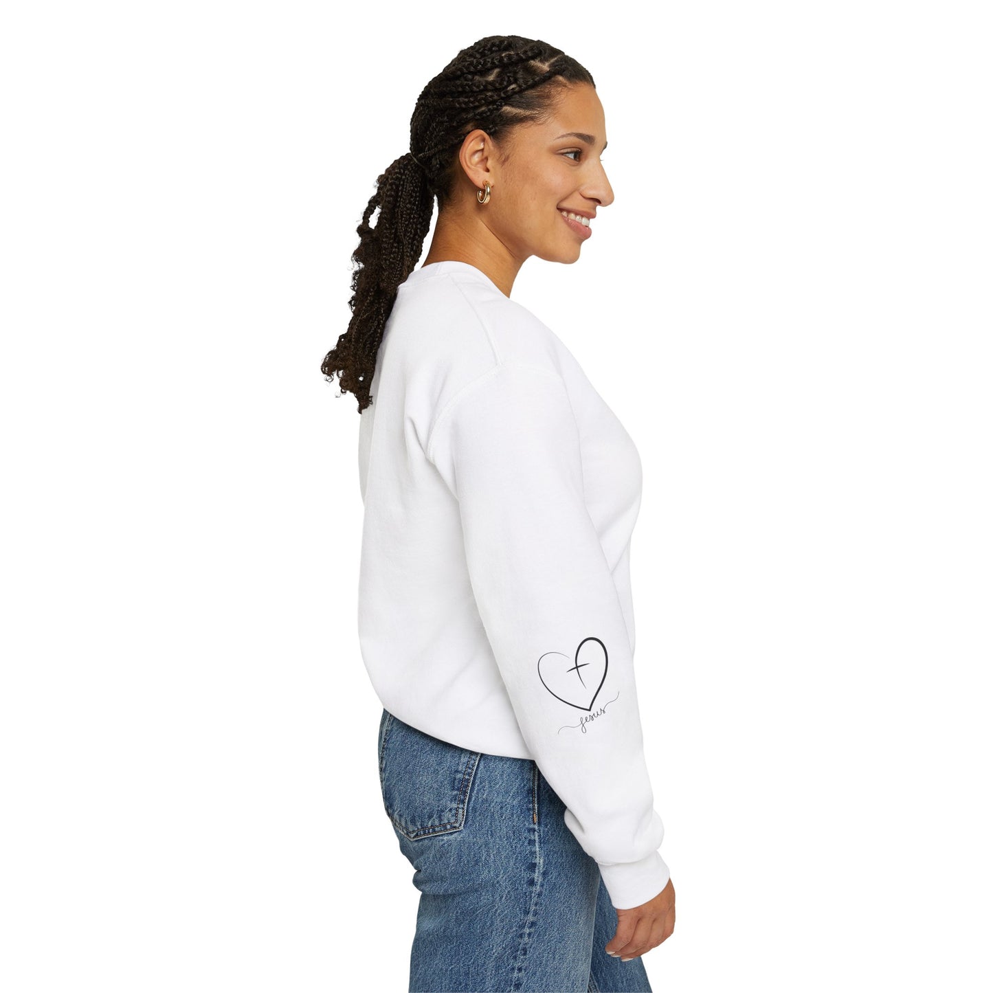 Minimalist Jesus Crowns Unisex Crewneck Sweatshirt with Artistic Design