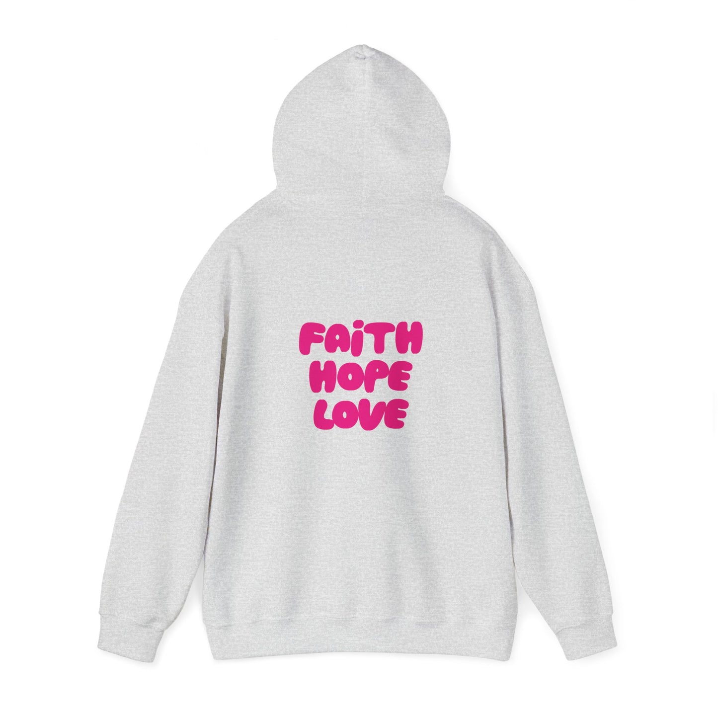 Faith Hope Love Unisex Hooded Sweatshirt - Cozy Inspirational Apparel