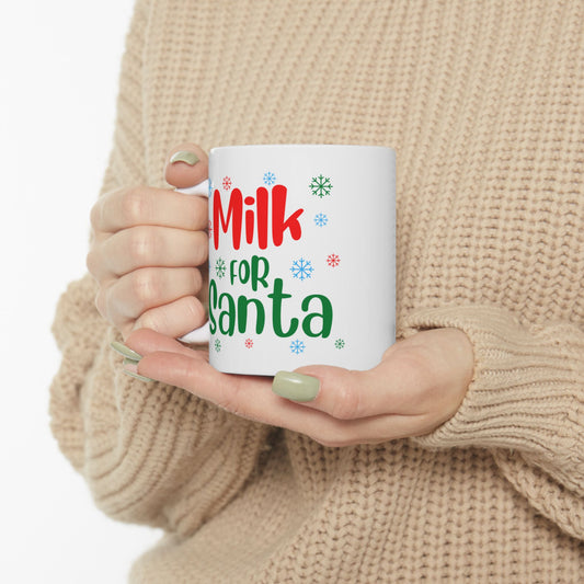 Milk for Santa Ceramic Mug - Holiday Gift for Kids