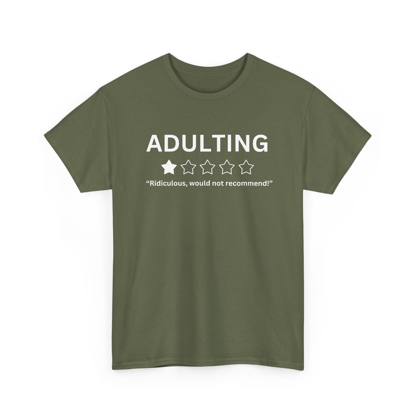 Humorous Adulting Tee, Funny Gift for New Adults, Black Graphic Tee, Casual Wear, Perfect for Birthdays, Graduation