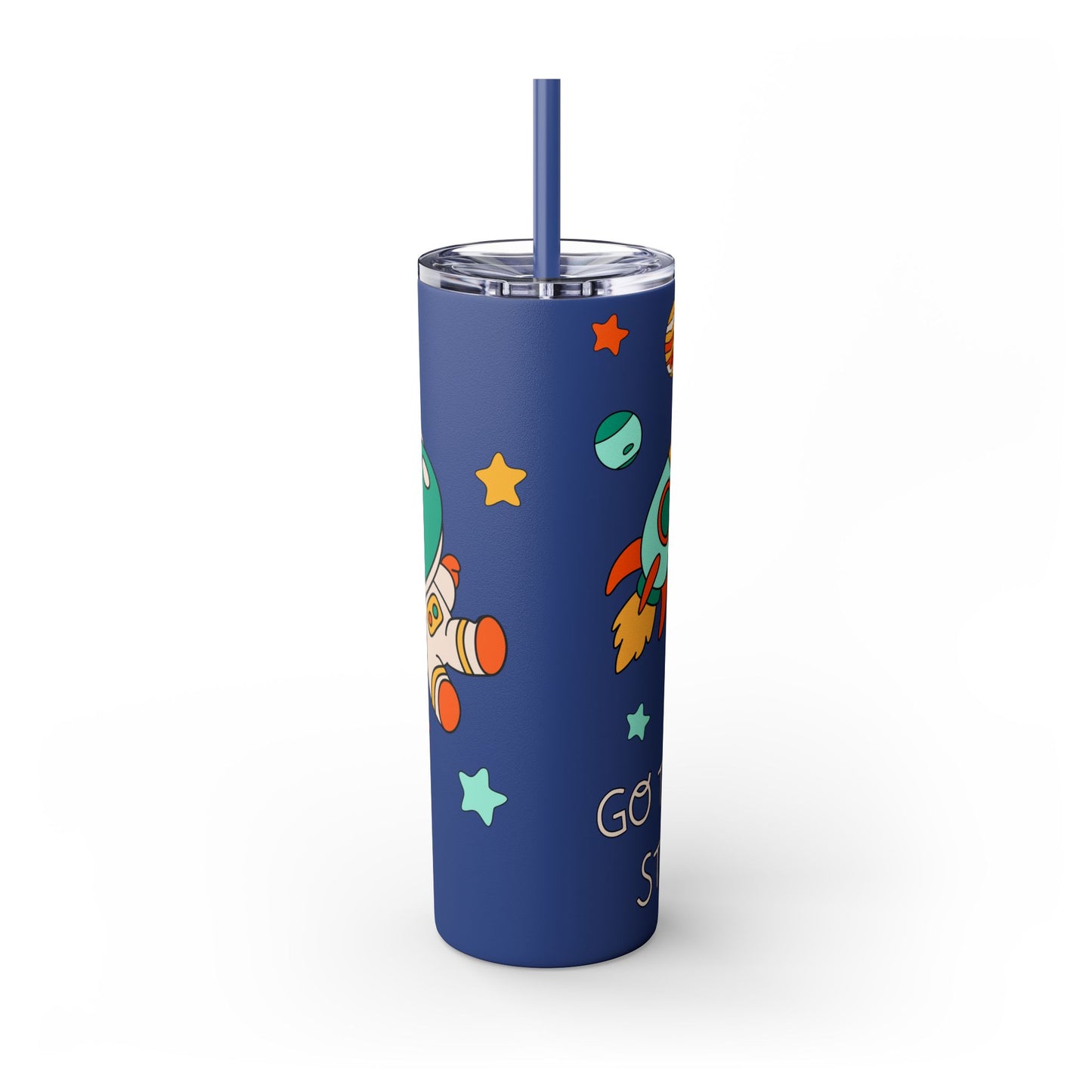 Go to the Stars Skinny Tumbler with Straw - 20oz Space Theme Drinkware