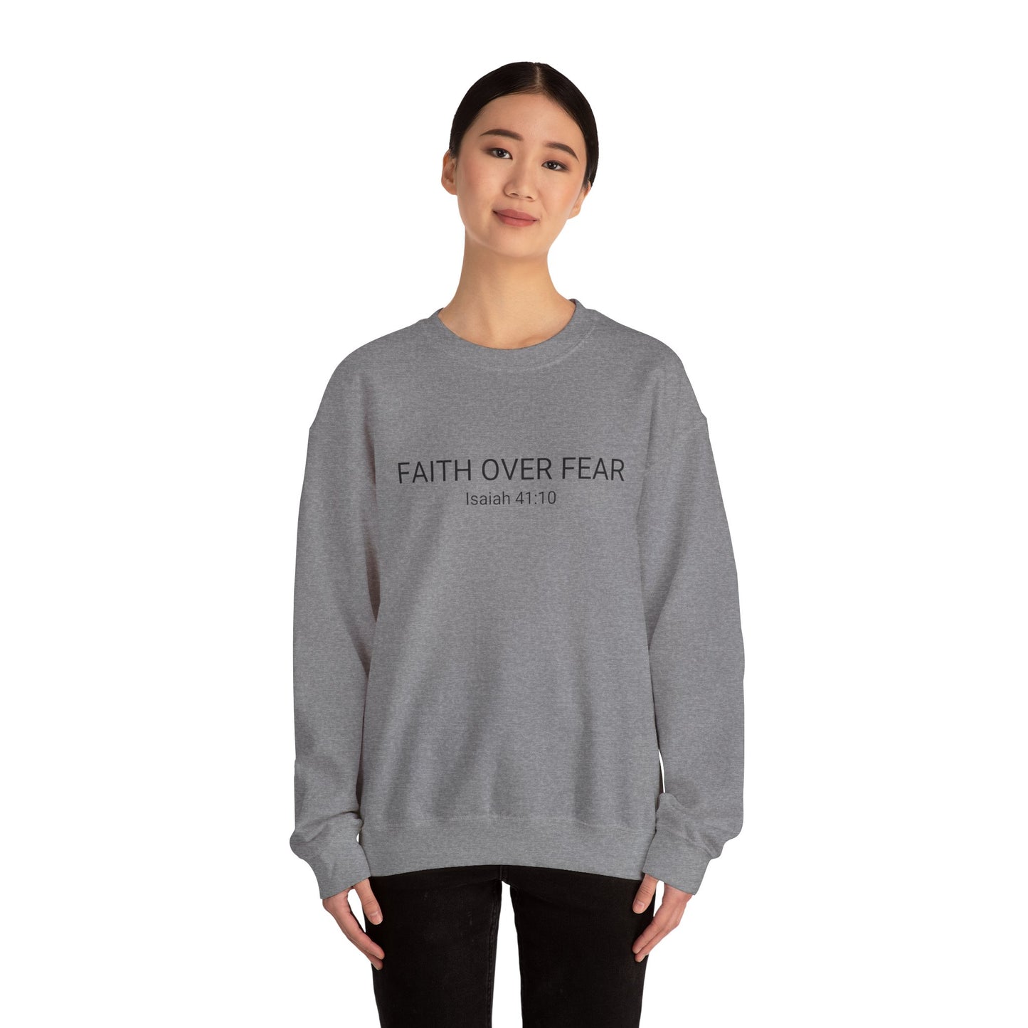 Faith Over Fear Unisex Crewneck Sweatshirt - Comfort & Inspiration