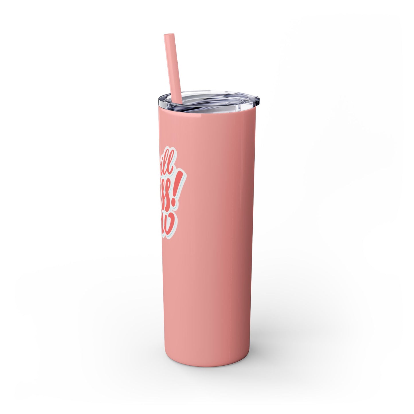 We Will Miss You Skinny Tumbler with Straw - 20oz Travel Mug for Farewell Gifts