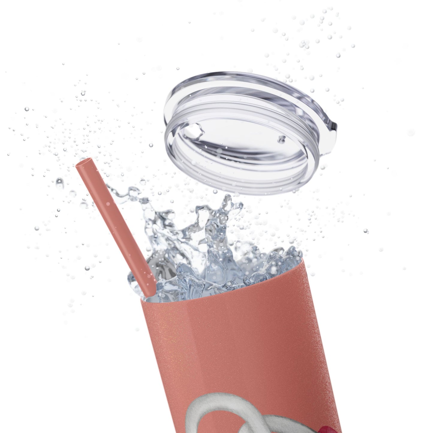 Valentine's Day Love Lock Skinny Tumbler with Straw - 20oz