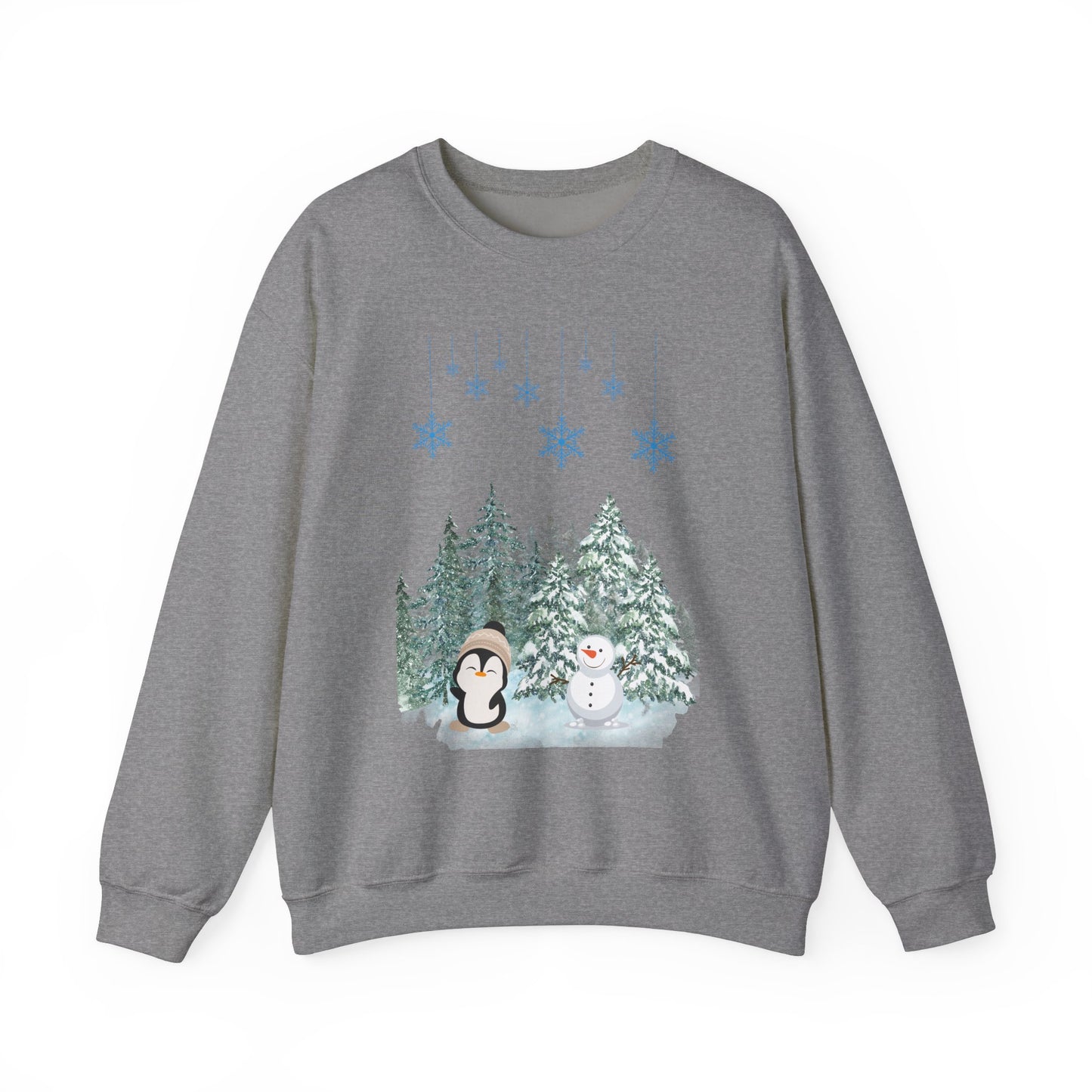 Winter Wonderland Penguin & Snowman Crewneck Sweatshirt