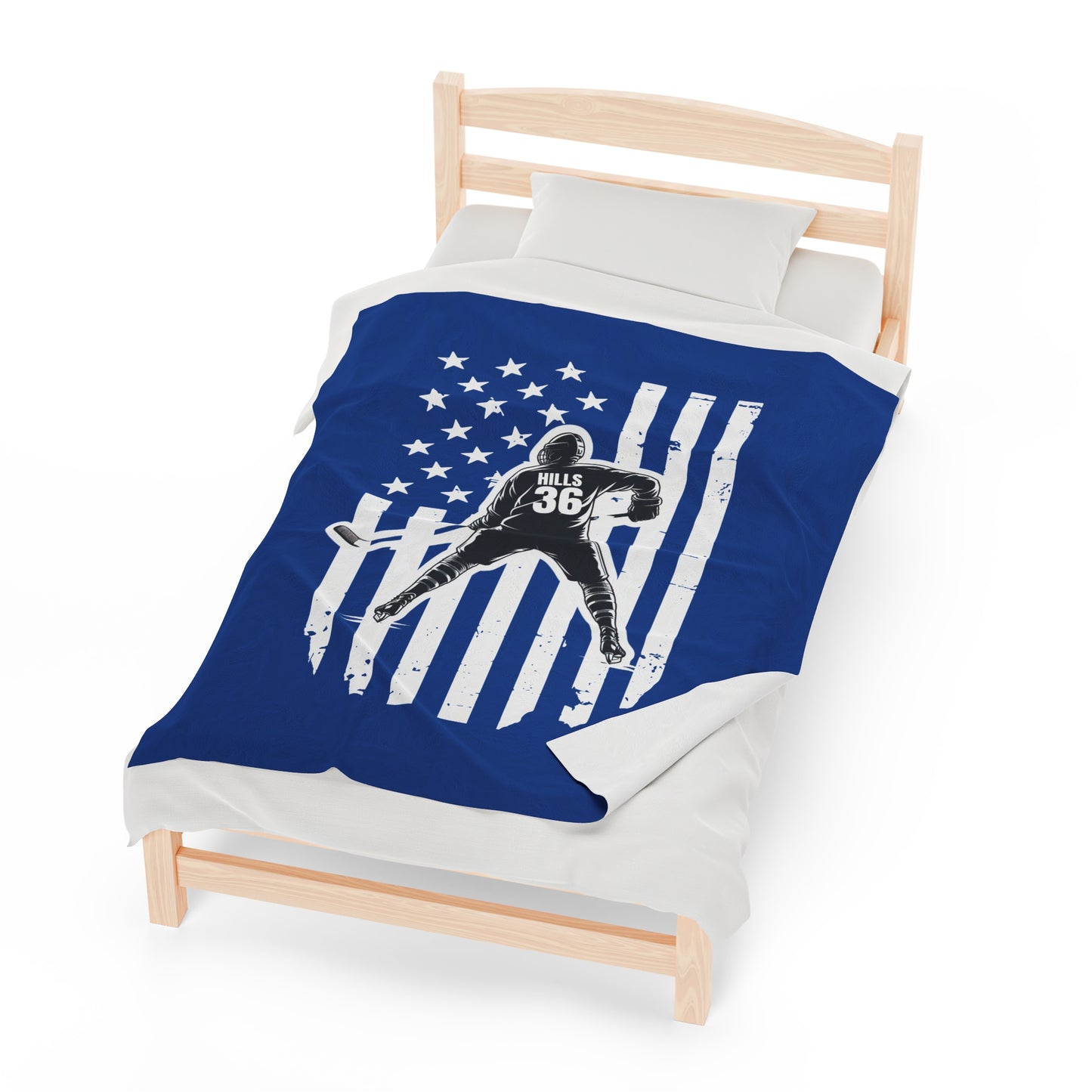 **CUSTOM** Hockey Player Velveteen Plush Blanket