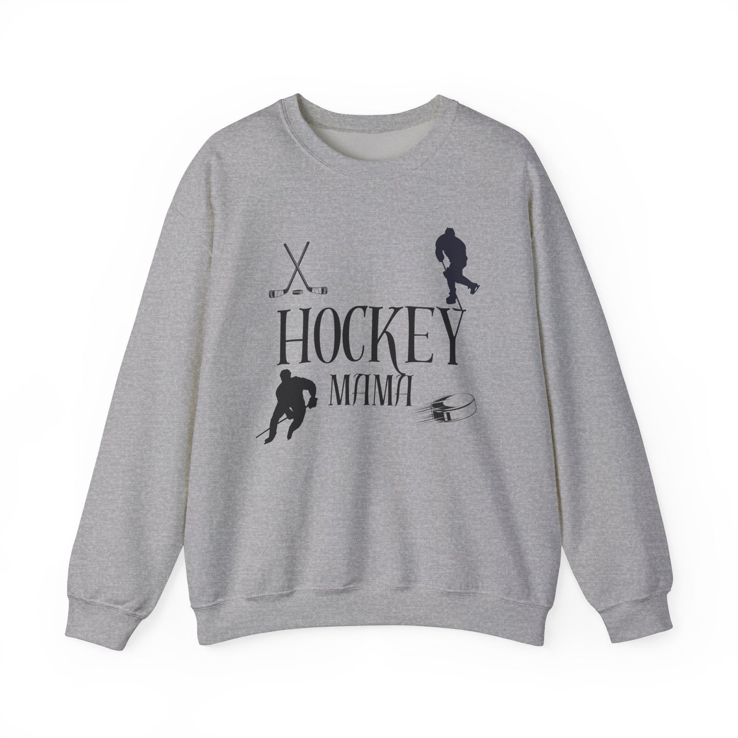 Hockey MAMA black ink - Unisex Heavy Blend™ Crewneck Sweatshirt